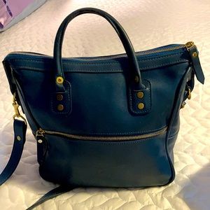 J W Hulne blue handbag.